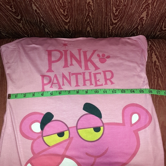 NWOT PINK PANTHER NIGHT GOWN NO SHOULDERS WOMEN'S SIZE YOUTH XL - Picture 8 of 9